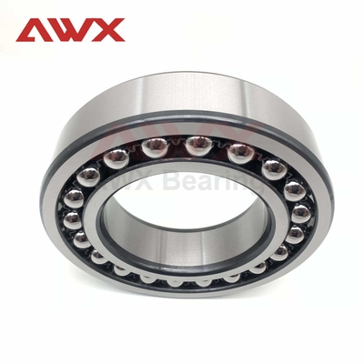 ความกว้าง 27 มิลลิเมตร Self Aligning Double Row Ball Bearings อุตสาหกรรม ไนลอน Cage เปิดประทับชนิด